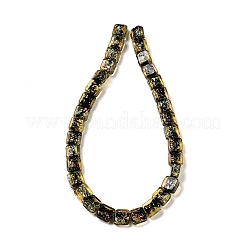 Нити стеклянных бусин из дихроичной фольги ручной работы DICH-U001-07A