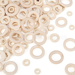 150 шт. 5 стиля деревянных соединительных колец&nbsp;WOOD-TA0002-85