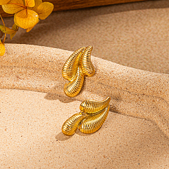 Уникальные спиральные серьги-гвоздики в форме капли из нержавеющей стали 201&nbsp;ZW5215