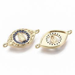 Настоящие позолоченные 18k латунные микропаве прозрачные кубические циркониевые звенья&nbsp;KK-R126-032-NF