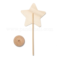 Знаки на мини-доске из самшита в форме звезды&nbsp;WOOD-F010-07