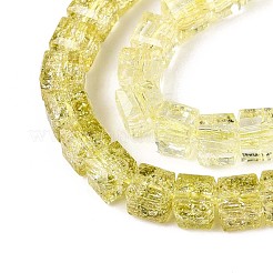 Хрустящие прозрачные стеклянные бусины нити&nbsp;GLAA-N062-6mm-05