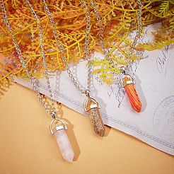 Подвески из натуральных и синтетических драгоценных камней с фурнитурой из сплава&nbsp;G-PH0001-06