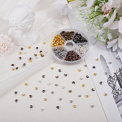 900 шт. 6-х цветные железные крышки для бусин&nbsp;IFIN-PA0001-07B