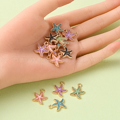 20шт 5 цвета сплава эмалевые подвески&nbsp;ENAM-YW0002-05