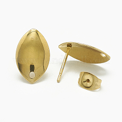 Фурнитура для сережек-гвоздиков из нержавеющей стали 304&nbsp;STAS-Q225-18G