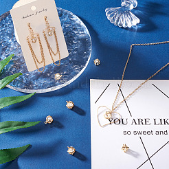 16 шт. 4 подвески из латуни с прозрачным кубическим цирконием&nbsp;ZIRC-PJ0001-08