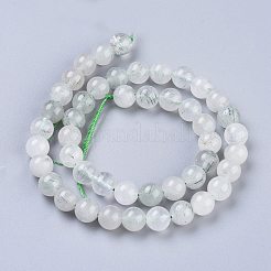 Нити бусин из натурального зеленого рутилированного кварца&nbsp;G-R475-013B