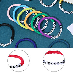 12шт. 12-х цветный набор из полимерной глины и акриловых бусин для браслета&nbsp;BJEW-GF0001-34