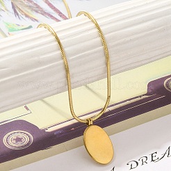 Ионное покрытие(ip) 304 нержавеющая сталь кулон ожерелье&nbsp;NJEW-K255-15G