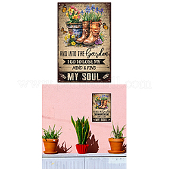 Старинный металлический оловянный знак&nbsp;AJEW-WH0189-564