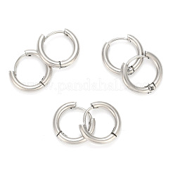 Серьги-кольца Huggie Hoop из нержавеющей стали 202 A-EJEW-O087-06F-P