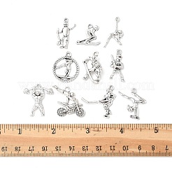 40 шт. 10 подвески из сплава в тибетском стиле для спорта&nbsp;TIBEP-FP0001-11