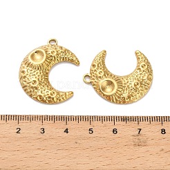 Кабошоны для подвески-луны из нержавеющей стали 304&nbsp;STAS-C152-10G