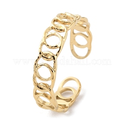 Открытые полые манжетные кольца из нержавеющей стали 304 RJEW-D002-02G