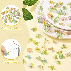 120 шт. подвески из матового акрила 8 цветов&nbsp;PALLOY-YW00102