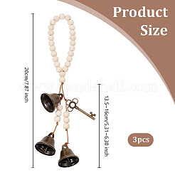 Железо колокол подвесные украшения&nbsp;HJEW-OC00025