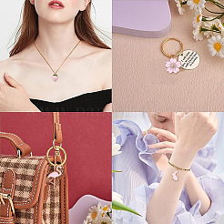 48шт 12 стиля светлые позолоченные подвески из сплава с эмалью&nbsp;ENAM-YW0005-43