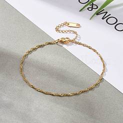 304 нержавеющая сталь браслеты-цепочки сингапур&nbsp;BJEW-JB06269