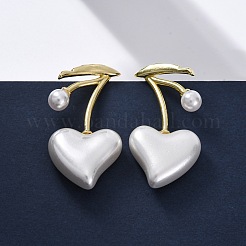 Серьги-гвоздики из вишневой латуни&nbsp;EJEW-V017-01B-G