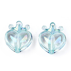 УФ-покрытие прозрачные радужные переливающиеся акриловые бусины&nbsp;OACR-T027-01-C