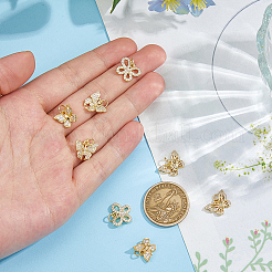 8 шт. 4 стиля латунные подвески с микропаве и кубическим цирконием&nbsp;KK-HS0015-21