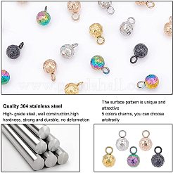 40 шт. 5-х цветные подвески из нержавеющей стали 304&nbsp;STAS-UN0026-56