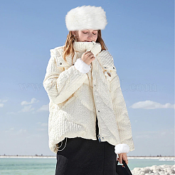 1 пара женских перчаток с манжетами из искусственной кроличьей шерсти&nbsp;AJEW-CY0001-61A