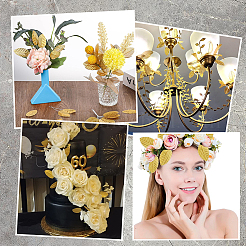 Искусственный лист из шелковой ткани ручной работы&nbsp;AJEW-WH20070-073A