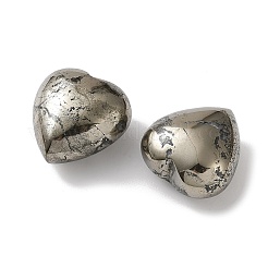 Натуральные пальмовые камни в форме сердца из пирита и кварца&nbsp;G-Z122-02