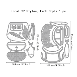 Углеродистая сталь разрезает трафареты DIY-WH0309-2038