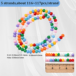 5 нити стеклянные бусины нити&nbsp;LAMP-PA0001-21A