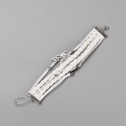 Многожильные браслеты из легированного стекла&nbsp;BJEW-WH0011-10B