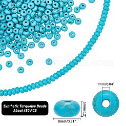 Синтетические бирюзовые бусины arricraf нити&nbsp;TURQ-AR0001-06
