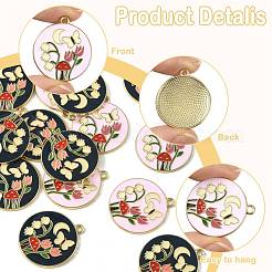 20шт 2 цвета сплава эмалевые подвески&nbsp;ENAM-FS0004-14