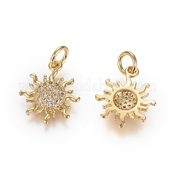 Латунные микро проложить кубического циркония подвески&nbsp;ZIRC-G166-20G