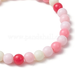 Непрозрачные акриловые круглые тянущиеся браслеты для детей&nbsp;BJEW-JB11651