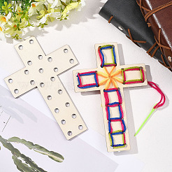 Пасхальный незаконченный деревянный крест&nbsp;WOOD-SP0001-69