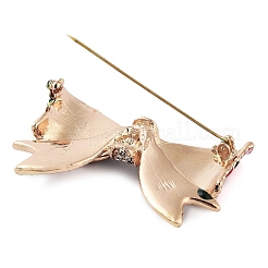 Броши с бантом из цинкового сплава и стразами&nbsp;JEWB-I031-01A