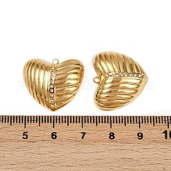 Подвески из нержавеющей стали 304 со стразами&nbsp;STAS-L290-39G