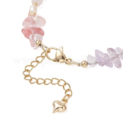 Браслеты из натуральных смешанных драгоценных камней с бусинами для женщин&nbsp;BJEW-JB13219-01