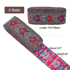 Лента из полиэстера в этническом стиле&nbsp;OCOR-WH0079-76B