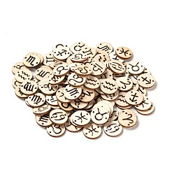 120 шт. 12 стиля незаконченные соединители из натурального дерева тополя&nbsp;WOOD-LS0001-05