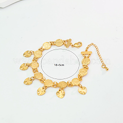 Регулируемые латунные старинные браслеты из монет&nbsp;VB5488