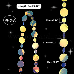 Переливающаяся гирлянда из точек из пвх с блестками HJEW-WH0036-37