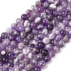 Нити из натуральных шевронных аметистовых бусин&nbsp;G-P428-04A-6mm