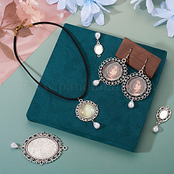 10 шт. 5 стиля подвеска из сплава с кабошоном&nbsp;HJEW-TAC0120