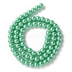 Экологичные нити жемчужных бусин из окрашенного стекла&nbsp;LS-HY-A008-6mm-RB014