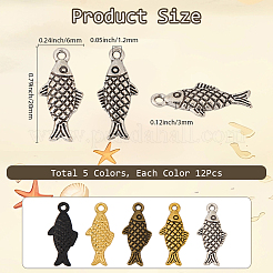 Подвески из сплава 60шт 5 цветов&nbsp;FIND-SC0016-89