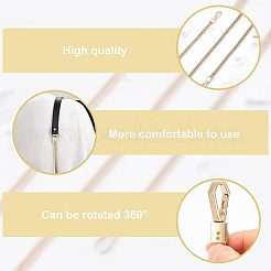 Железные плоские ручки для сумок со змеиной цепочкой&nbsp;FIND-WH0111-109